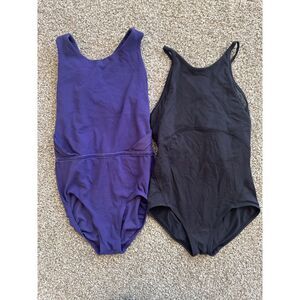 Ivivva by Lululemon Girls Jumpsuit Bodysuit Size 10 Black‎ & Purple /o2